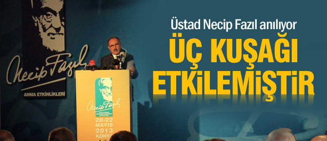 Konyada Necip Fazıl anılıyor